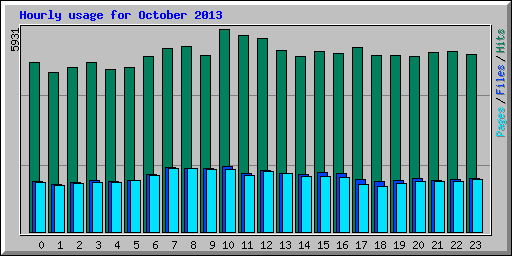 Hourly usage for October 2013