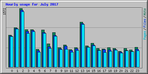 Hourly usage for July 2017