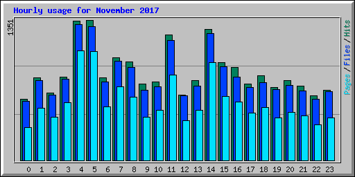 Hourly usage for November 2017